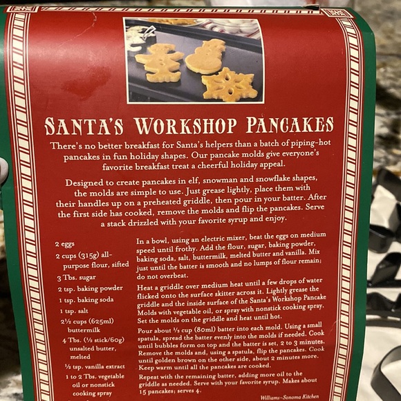 Williams Sonoma Kitchen Williams Sonoma Christmas Pancake Molds